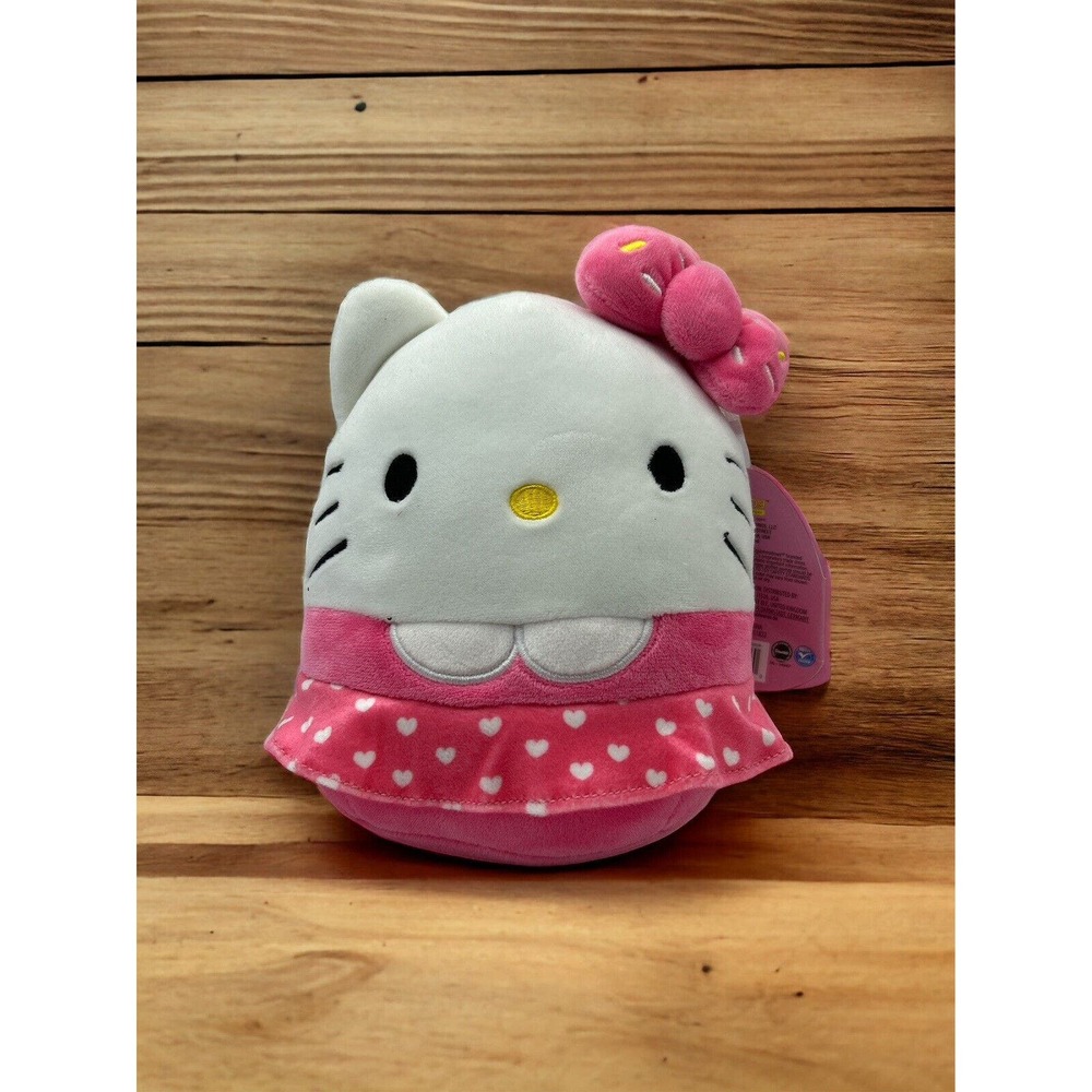 Squishmallows 7" Hello KITTY Valentine heart pink dress RARE Plush NWT SANRIO